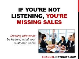 A picture of a group of people being trained and the writing on it says " If you're not listening, your missing sales"